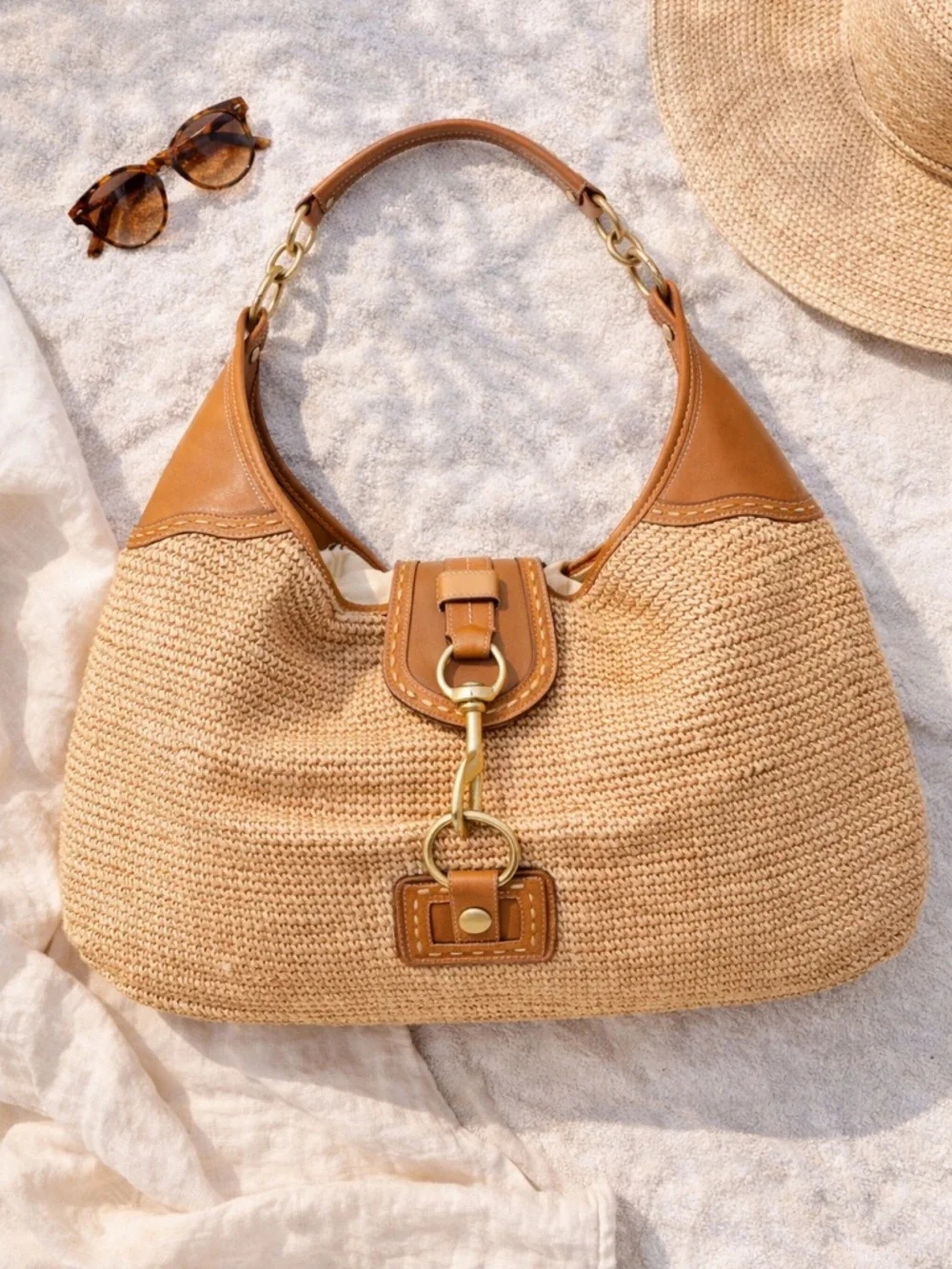 Coach Bleeker Straw Millie XL Tote Bag | F13374 - Picture 3 of 17